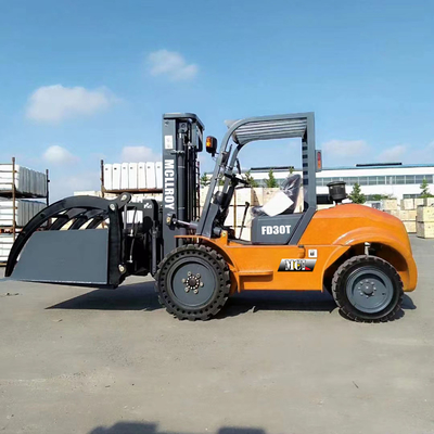 Easy Maintenance Diesel All-Terrain Forklift Truck Overhead Guard Height 2210 Mm