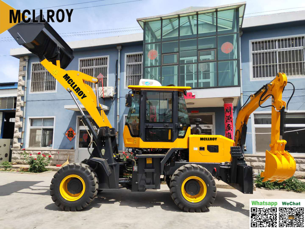 60kw Articulated Backhoe Loader Machine For Engineering Construction