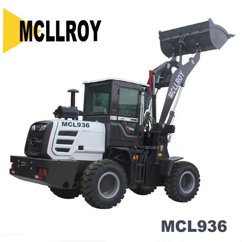 Articulated Mini Wheel Loader Construction Vehicles Front End With Mechanical Joystick