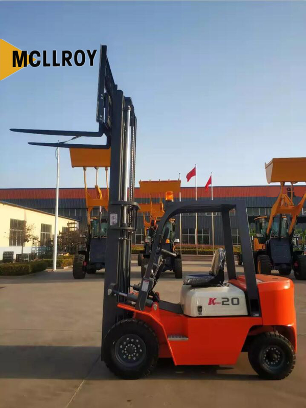Four Wheel Diesel Powered Forklift 2 Ton Multifunctional For Industrial