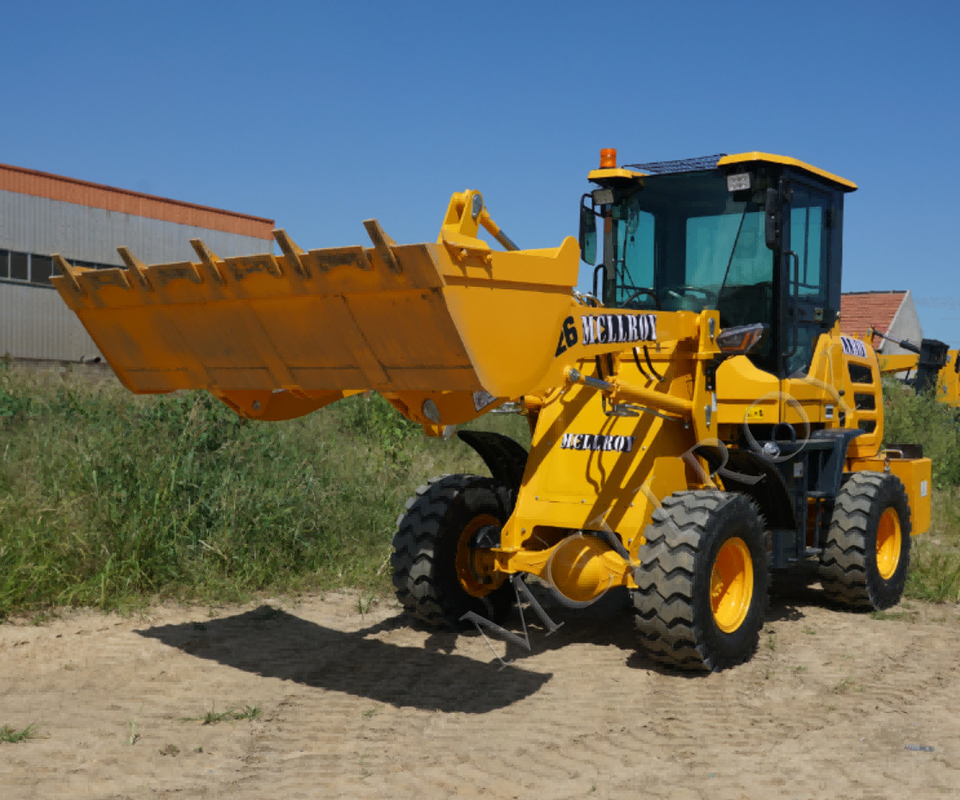 28km/h Yunnei Engine 1.5 Ton Wheel Loader  Bucket Length 1.9m