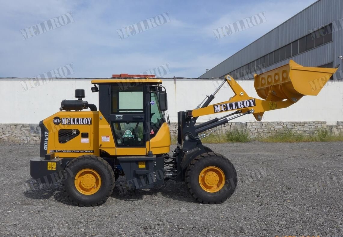 28km/h Front Wheel Loader Equipment Articulated And Hydraulic Unloading
