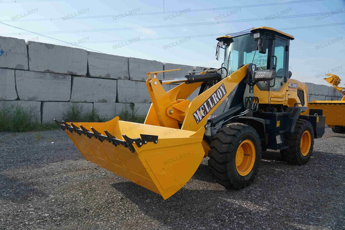 Articulated 1.2 Cubic Meters Compact Wheel Loaders Front End