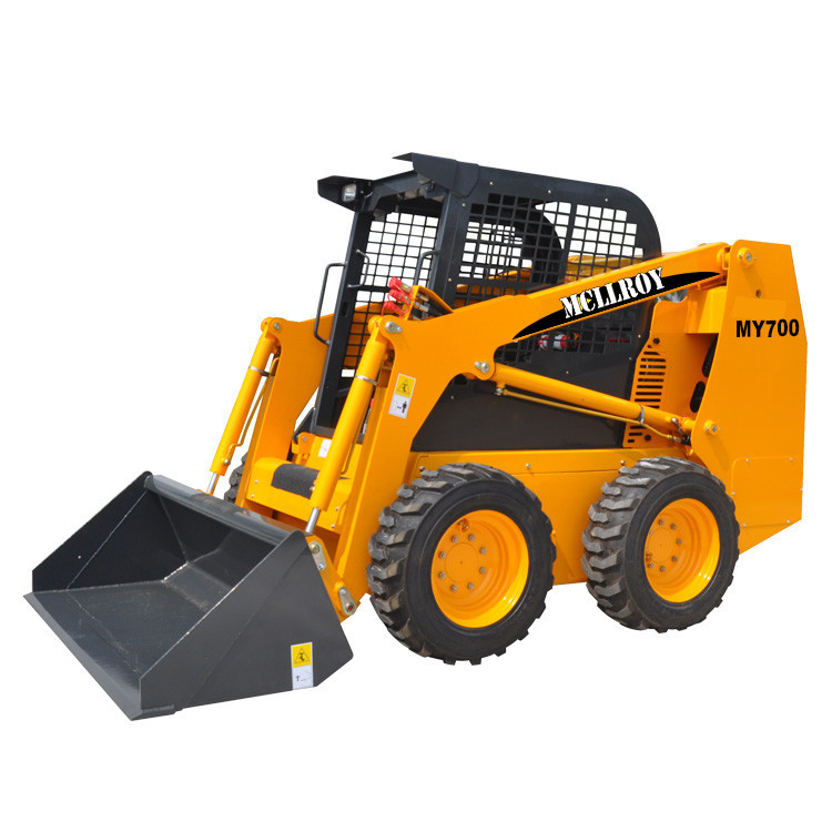 700kg Load 0.39m3 Bucket Skid Steer Loader MY700 For Driver Wheeled Loader Track