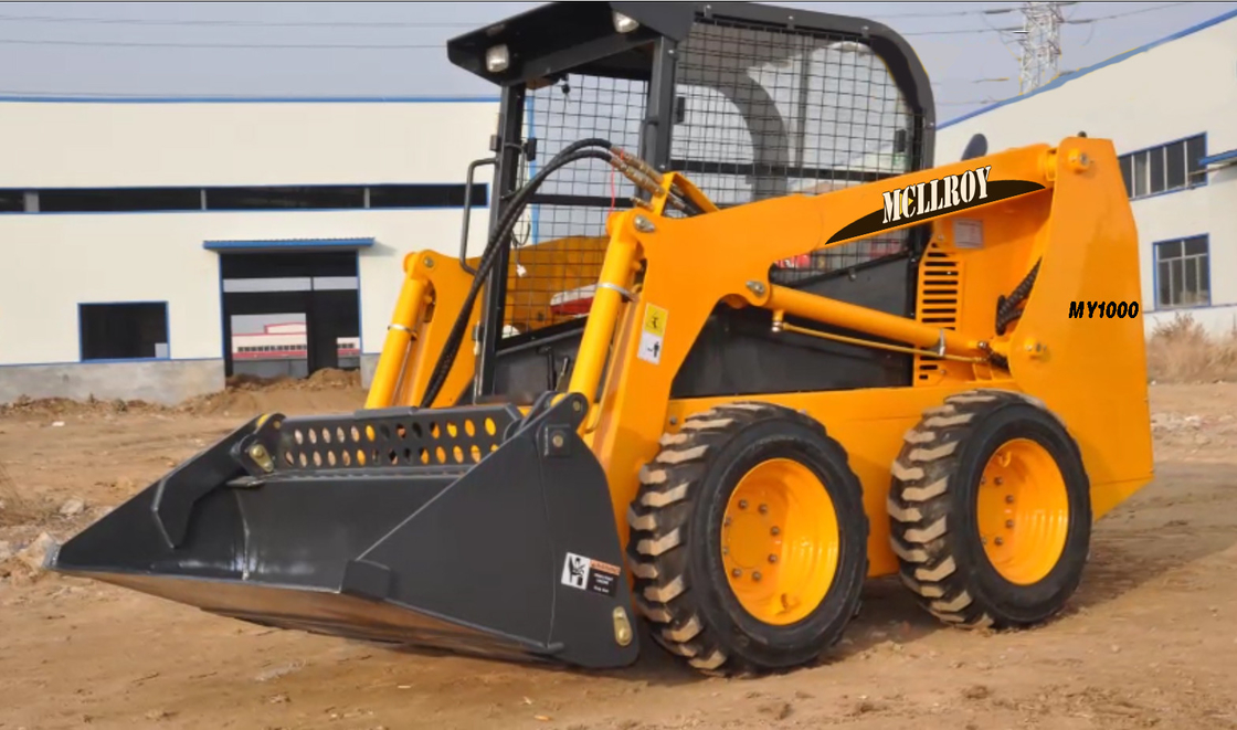 MY1000 Mini Skid Steer Loader 60KW Rate Power With Maximized Uptime Multiple Attachments