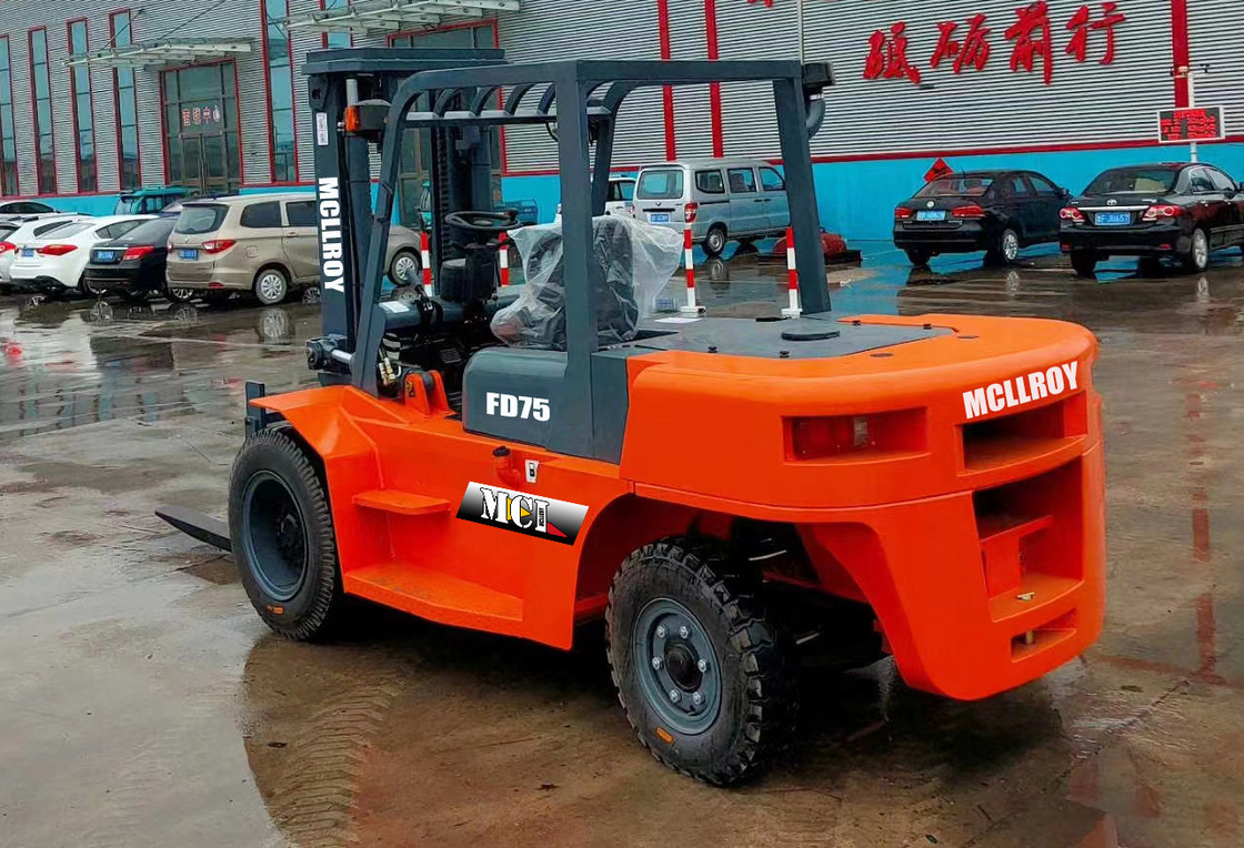 FD75 IC Forklift 7500KG Rate Loading Weight High Productivity For Stone