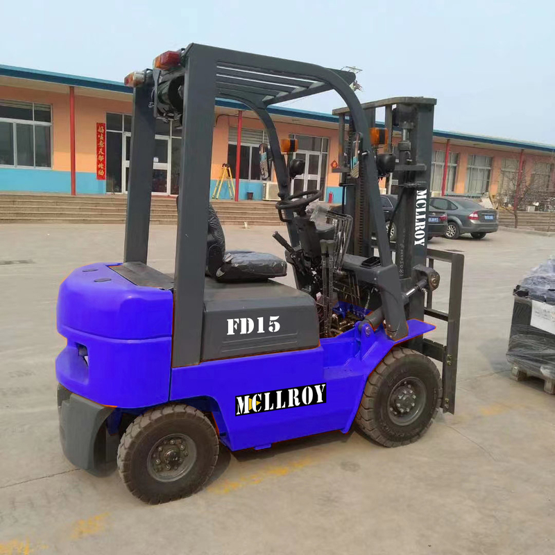 2255mm Overall Length 4 Wheel Diesel Forklift FD15 Small Forklift Truck