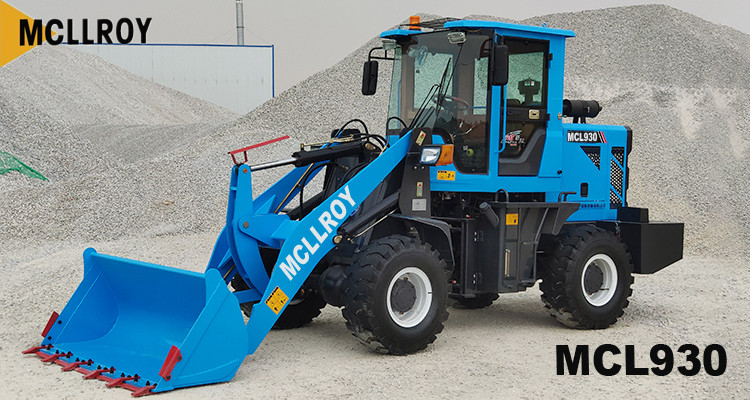 Small hub Axle Compact Articulated Wheel Loader, 42kw 57hp Power Wheeled Front End Wheel Loader