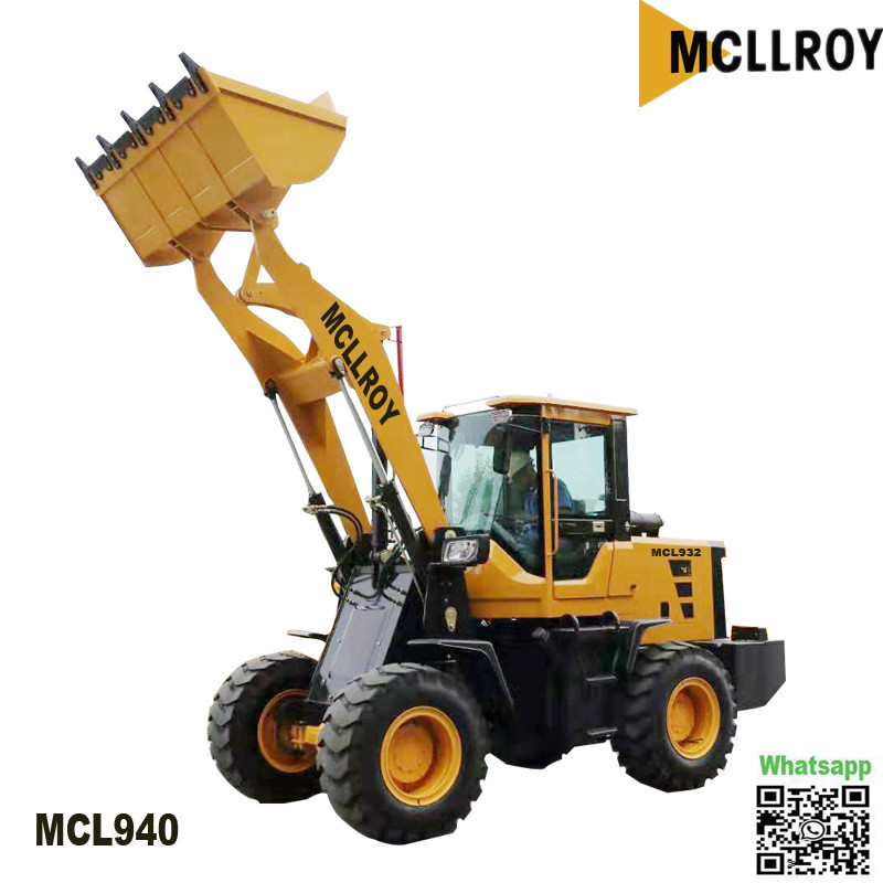 Front End Mini Wheeled Loader Compact Articulated 1650mm Dump Reach