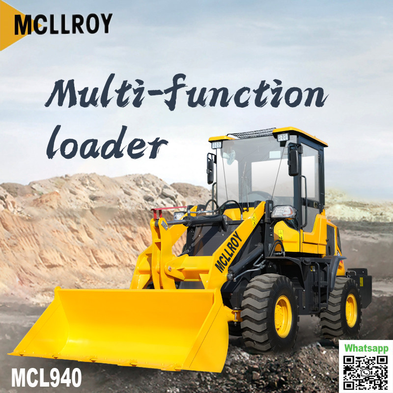 Front End Mini Wheeled Loader Compact Articulated 1650mm Dump Reach
