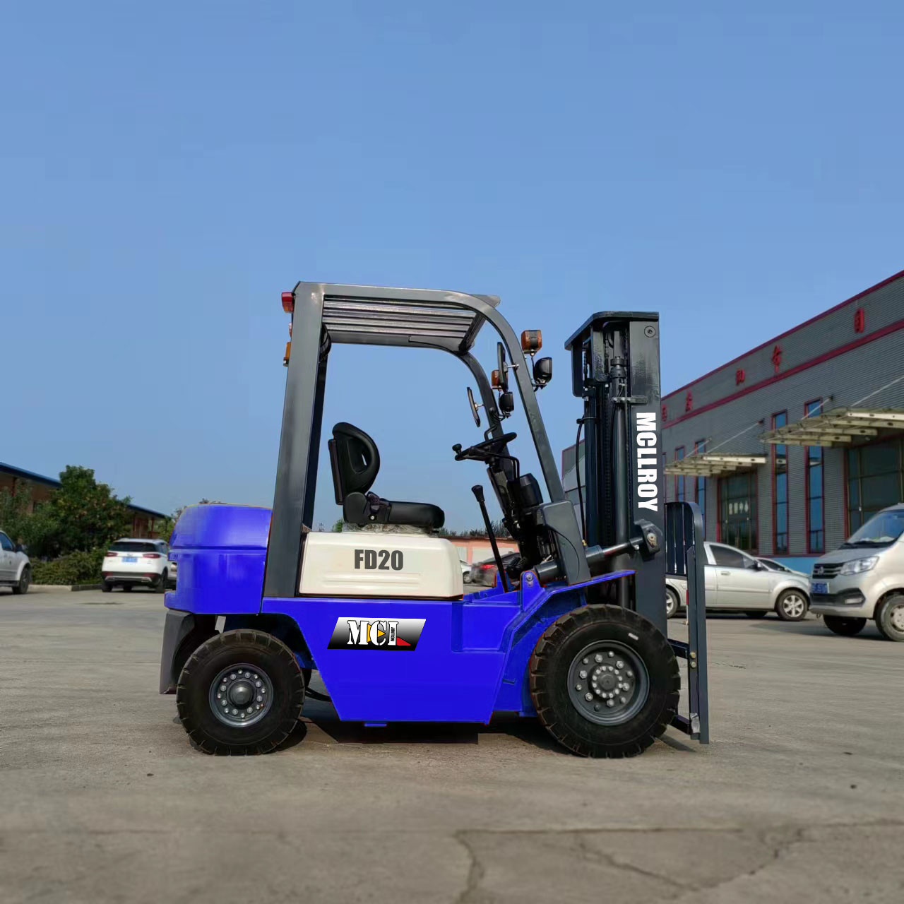 Customizable Counterweight Forklift Truck Max. Traction Force Full Loading 12.3 KN