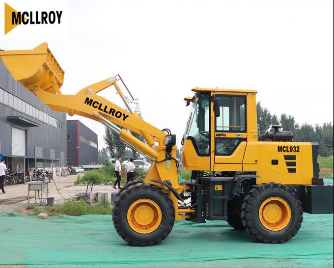 Mini Articulated 2 Ton Wheel Loader 1350mm Dump Reach